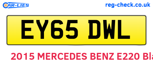 EY65DWL are the vehicle registration plates.