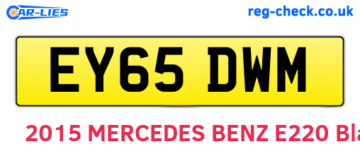 EY65DWM are the vehicle registration plates.