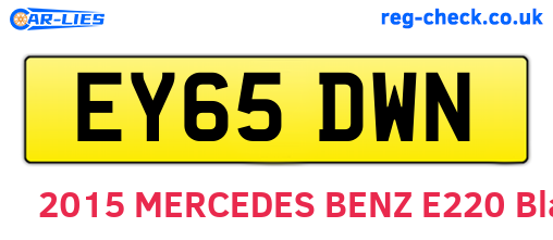 EY65DWN are the vehicle registration plates.
