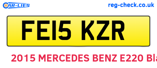 FE15KZR are the vehicle registration plates.