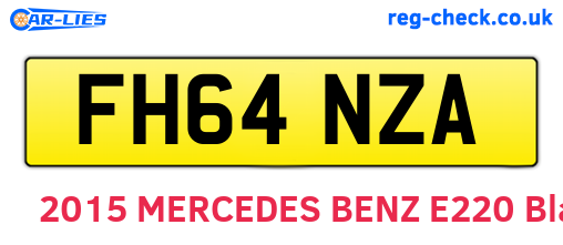 FH64NZA are the vehicle registration plates.