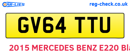 GV64TTU are the vehicle registration plates.