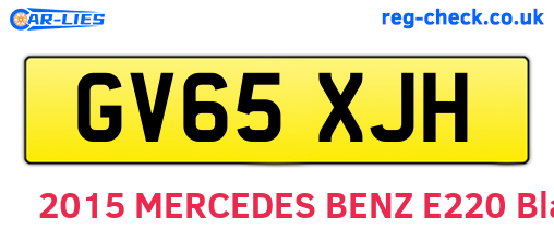 GV65XJH are the vehicle registration plates.