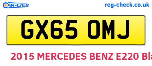 GX65OMJ are the vehicle registration plates.
