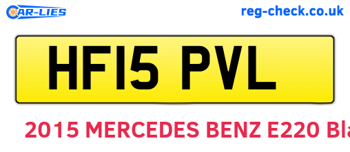 HF15PVL are the vehicle registration plates.