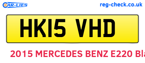 HK15VHD are the vehicle registration plates.