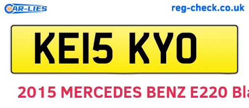 KE15KYO are the vehicle registration plates.