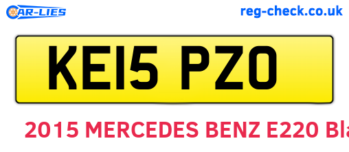 KE15PZO are the vehicle registration plates.