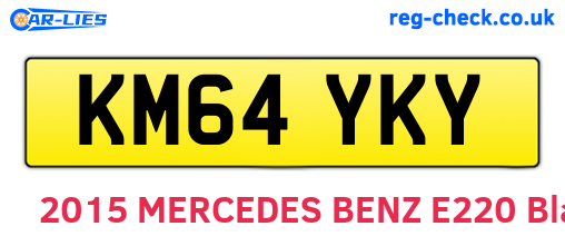 KM64YKY are the vehicle registration plates.