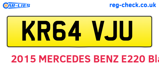 KR64VJU are the vehicle registration plates.
