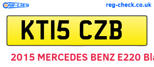 KT15CZB are the vehicle registration plates.