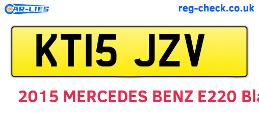 KT15JZV are the vehicle registration plates.