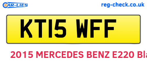 KT15WFF are the vehicle registration plates.