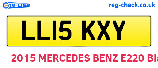 LL15KXY are the vehicle registration plates.