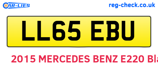 LL65EBU are the vehicle registration plates.