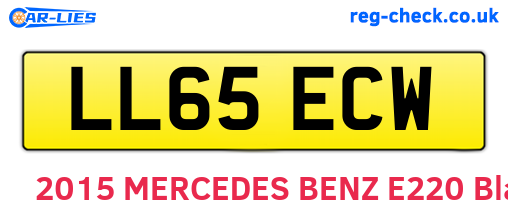 LL65ECW are the vehicle registration plates.