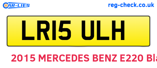 LR15ULH are the vehicle registration plates.