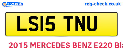 LS15TNU are the vehicle registration plates.