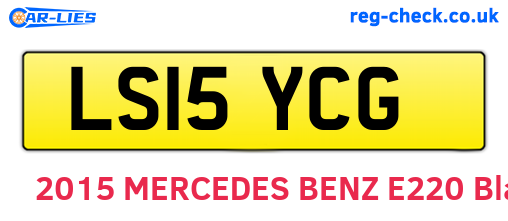 LS15YCG are the vehicle registration plates.