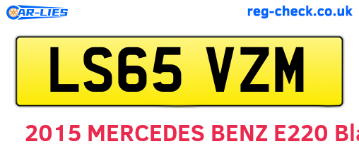 LS65VZM are the vehicle registration plates.