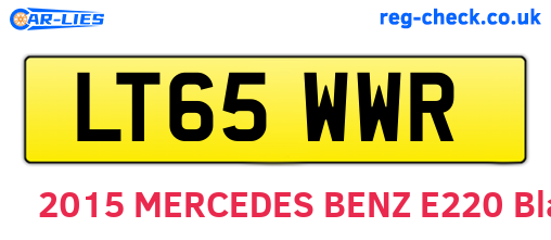 LT65WWR are the vehicle registration plates.