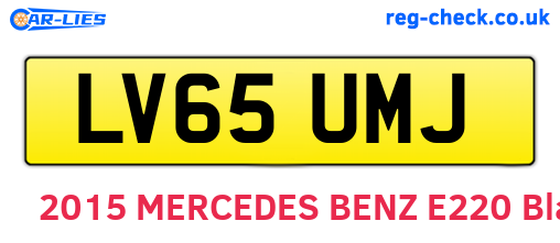 LV65UMJ are the vehicle registration plates.
