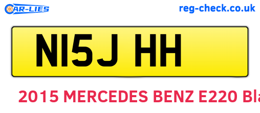 N15JHH are the vehicle registration plates.