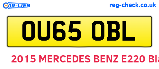 OU65OBL are the vehicle registration plates.