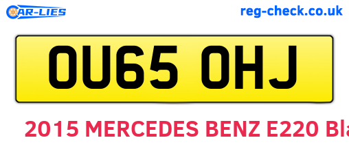 OU65OHJ are the vehicle registration plates.