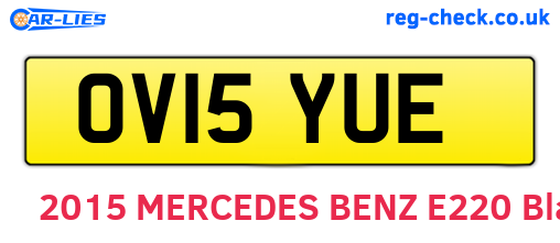 OV15YUE are the vehicle registration plates.