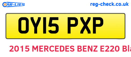 OY15PXP are the vehicle registration plates.