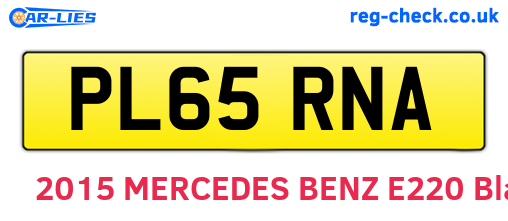 PL65RNA are the vehicle registration plates.