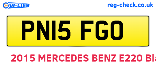 PN15FGO are the vehicle registration plates.