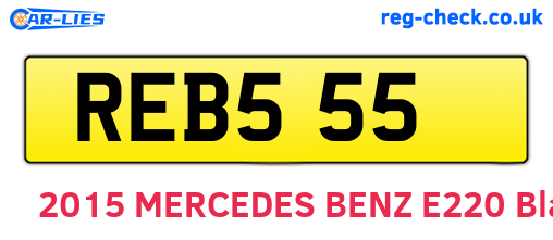 REB555 are the vehicle registration plates.
