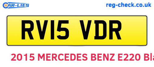 RV15VDR are the vehicle registration plates.