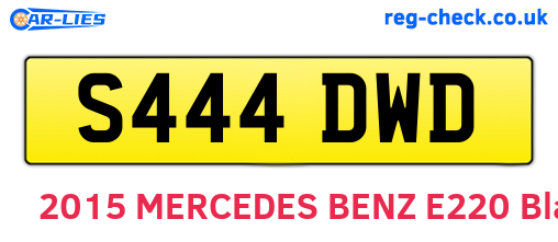 S444DWD are the vehicle registration plates.