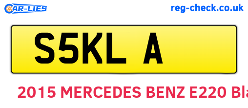 S5KLA are the vehicle registration plates.
