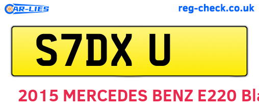 S7DXU are the vehicle registration plates.