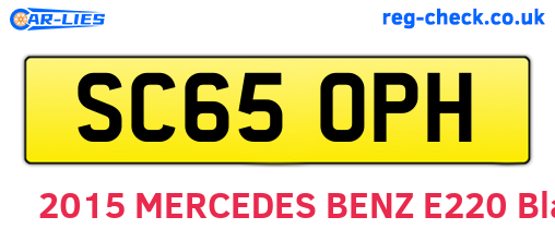SC65OPH are the vehicle registration plates.