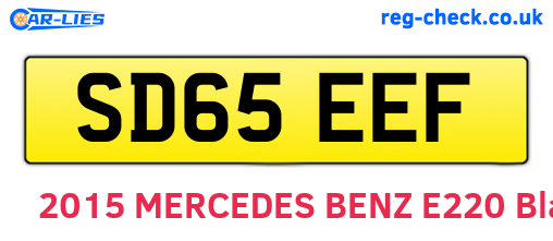 SD65EEF are the vehicle registration plates.