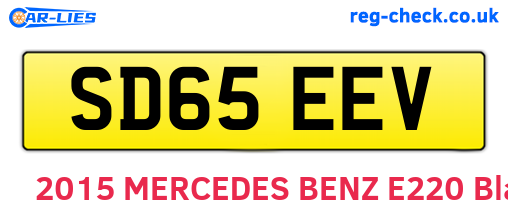 SD65EEV are the vehicle registration plates.