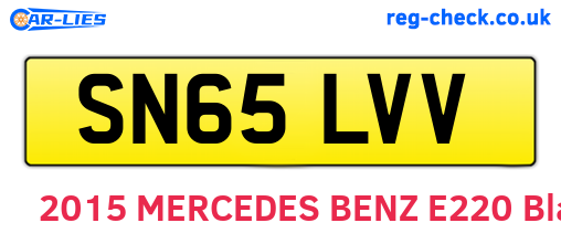 SN65LVV are the vehicle registration plates.