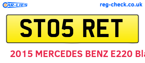 ST05RET are the vehicle registration plates.