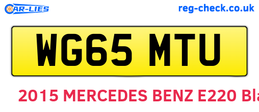 WG65MTU are the vehicle registration plates.
