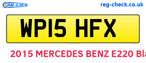 WP15HFX are the vehicle registration plates.