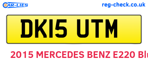 DK15UTM are the vehicle registration plates.
