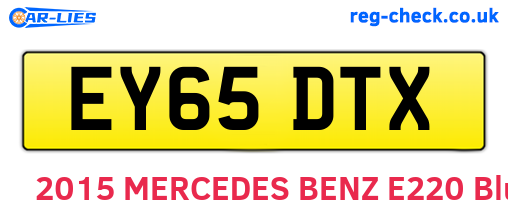 EY65DTX are the vehicle registration plates.