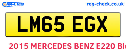 LM65EGX are the vehicle registration plates.