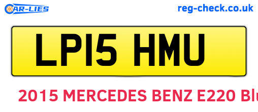 LP15HMU are the vehicle registration plates.