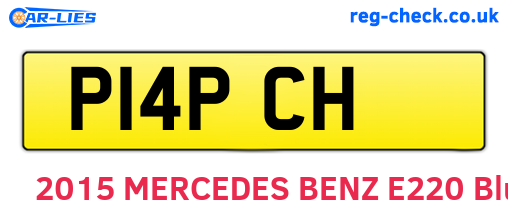 P14PCH are the vehicle registration plates.
